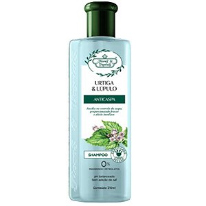 SHAMPOO FLORES E VEGETAIS 300ML ANTI CASPA URTIGA E LUPULO