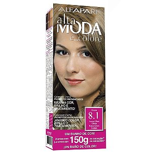 TINTURA ALTA MODA 8.1 LOURO CLARO CINZA VISON 150GR