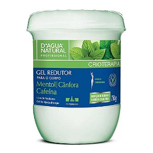 GEL REDUTOR D AGUA NATURAL MENTOL+CANFORA+CAFEINA 750GR