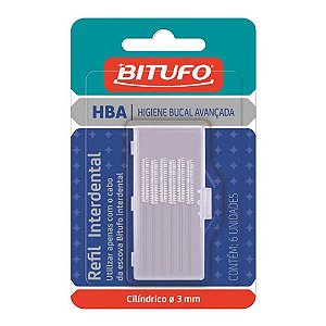 REFIL  INTERDENTAL BITUFO INTERCLEAN CILINDRICA 3MM C/6 UNID