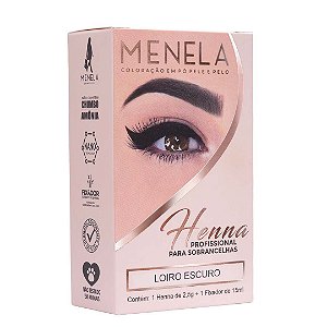 HENNA PARA SOBRANCELHAS MENELA LOURO ESCURO 2,5G +FIXADOR