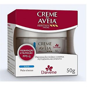 CREME DE AVEIA DAVENE FACIAL SUAVE PELE OLEOSA FPS 15 50G