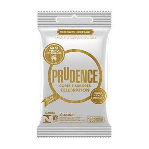 Preservativo Prudence Celebration Dourada 3un