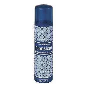 DESODORANTE AEROSOL 120GR 170ML - MONSIEUR ( AZUL )