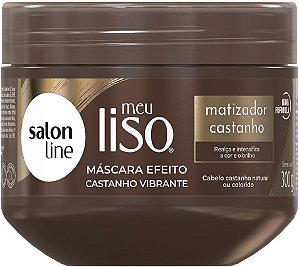 MASCARA S LINE MEU LISO MATIZADORA CASTANHO 300G