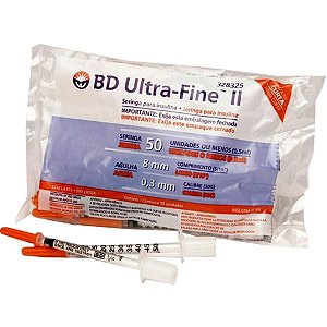 Seringa Insulina BD Ultrafine 50- 8mm c/10 unidades