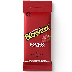 PRESERVATIVO BLOWTEX MORANGO 6UN