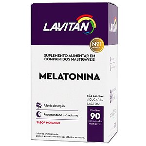 LAVITAN MELATONINA 90CPR MASTIGAVEIS MORANGO - CIMED