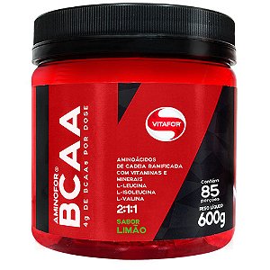 AMINOFOR - BCAA POTE 600g  LIMÃO - 85 porções