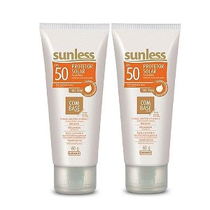 Protetor Solar Sunless Facial Fps 50 Com Base Médio 60g (2un