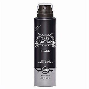 DESODORANTE TRES MARCHAND AEROSOL BLACK 150ML / 90G