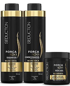 Kit Seduction Mandioca Shampoo e Cond 1000ml e Máscara 500g