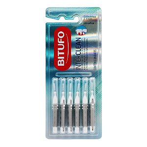 ESCOVA INTERDENTAL BITUFO INTERCLEAN CILINDRICA 2MM C/6 CINZ