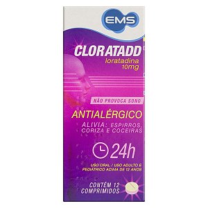 LORATADINA 12CPR 10MG  - CLORATADD - EMS