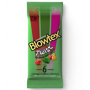 PRESERVATIVO BLOWTEX TWIST (MORANGO MENTA TUTTI- FRUTTI) 6UN