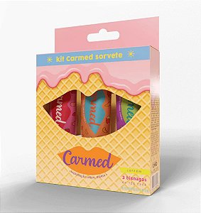 CARMED KIT HIDRATANTE LABIAL 3 BISNAGAS 10G CADA