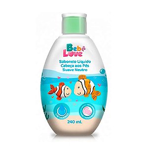 SABONETE LIQUIDO  BEBE LOVE SUAVE NEUTRO 240ML