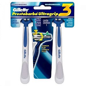 APARELHO BARBEAR PRESTOBARBA 3 ULTRAGRIP 2UN