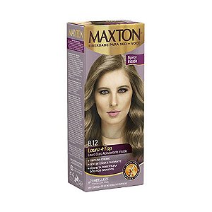 Tintura Maxton Kit 8.12 Louro Claro Acinzentado Risado