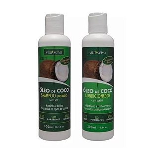 Kit Vita Seiva Shampoo + Condicionador Oleo de Coco 300ml
