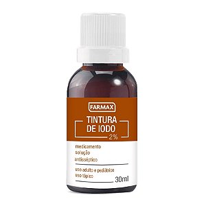 Tintura de Iodo 2% 30mL - Farmax