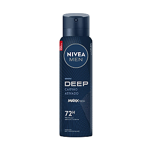 DESODORANTE NIVEA AEROSOL 150ML MEN DEEP CARVÃO ATIVADO