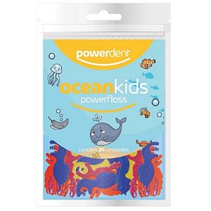 PowerFloss Kids Fio com Hastes PowerDent 24un