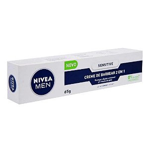 Creme de Barbear Nivea 2 em 1 Sensitive 65g