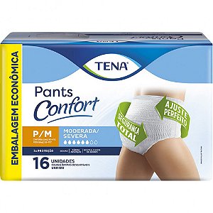 Fralda Calça Geriátrica Unissex Tena Pants Confort P/M 16 un