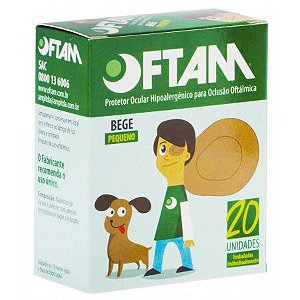 PROTETOR OCULAR OFTAM PEQUENO BEGE 20UN