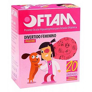 PROTETOR OCULAR OFTAM DIVERTIDO FEMININO 20UN