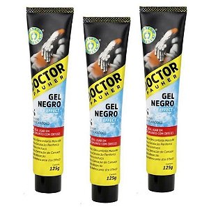 GEL NEGRO PARA MASSAGEM DOCTOR PAUHER 125G kit 03un