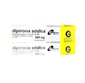 DIPIRONA SODICA 500MG 10CPR GREEN PHARMA