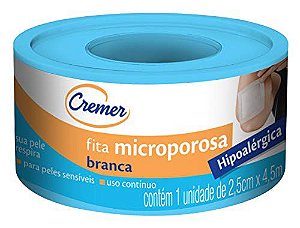 CREMER FITA MICROPOROSA BRANCA 2,5CM X 4,5M