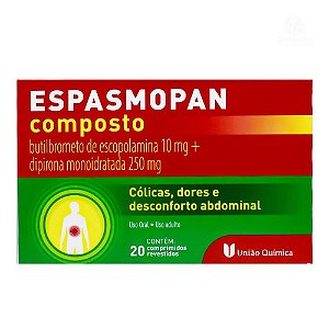 ESCOPOLAMINA+DIPIRONA 20CPR - ESPASMOPAN- UQ