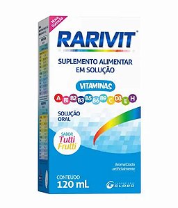 Rarivit solução oral 120ml sabor tuti fruti