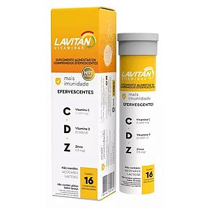 LAVITAN CDZ IMUNIDADE 16CPR EFERVESCENTES SABOR LARANJA