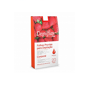 FOLHAS DEP DEPILFLAX CORPO MORANGO C/20