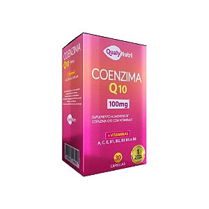 Coenzima Q10 Com Vitaminas 100mg 30 Cápsulas QualyNutri