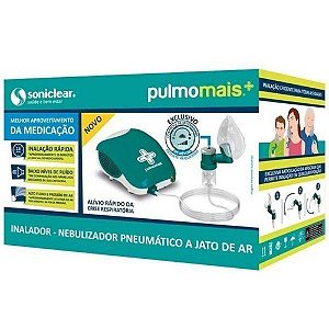 INALADOR E NEBULIZADOR SONICLEAR PULMOMAIS PNEUMATICO