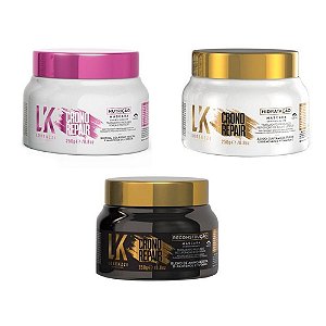 KIT LOKENZZI MASCARA HIDRATACAO NUTRICAO E RECONSTRUCAO