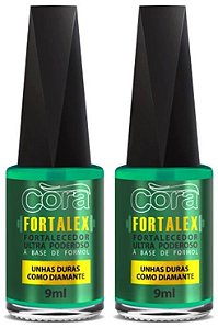 ESMALTE CORA FORTALEX 9ML COM 02 UNIDADES