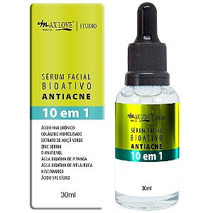 Max Love Serum Facial Bioativo Antiacne 10x1 30mL