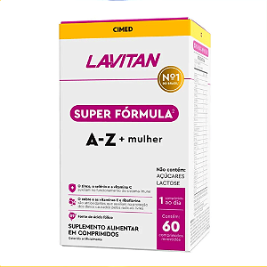 LAVITAN SUPER FORMULA A-Z MULHER 60CPR