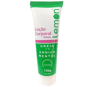 LEMON LOCAO CORPORAL UNISEX UREIA 3  /ARNICA /MENTOL 130G