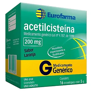 ACETILCISTEINA 200MG 16 ENV EUROFARMA