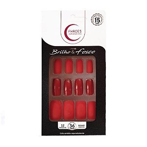 UNHAS POSTICAS FHACES BRILHO & FOSCO LARANJA  COM 36 U4034