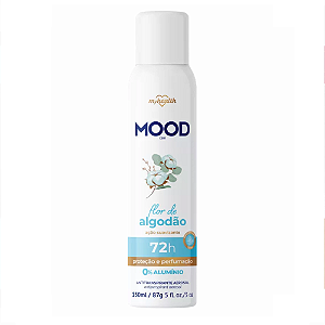 DESODORANTE MOOD AEROSOL 0% ALUMINIO FLOR DE  ALGODÃO 150ML