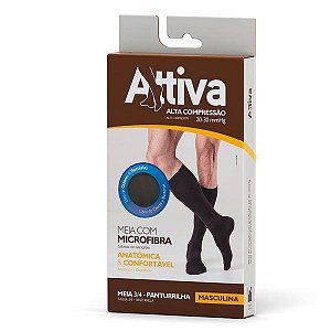 MEIA ATTIVA MASCULINA ALTA COMPRESSAO 3/4 TAMANHO G MEL