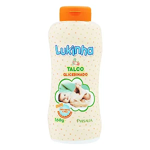TALCO EM PÓ GLICERINADO PHISALIA   LUKINHA 160G